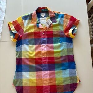 J. Crew Multicolor Plaid Button Down Shirt